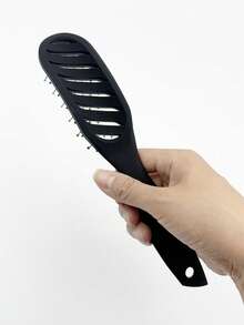 1pc Men's Wet/Dry Hair Brush, Anti-Static Ventilated Design, Smooth, Suitable For Wet & Dry Hair, Daily Use - Black - View 3