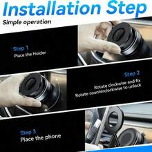 Giá đỡ điện thoại từ tính xoay 360°, có thể gập lại và kéo dài, chất liệu ABS, không chống nước, thích hợp sử dụng trong xe hơi/phòng tắm/du lịch/phòng tập thể dục/bề mặt gương nhẵn, giá đỡ điện thoại, phụ kiện xe hơi. - A - Xem 9