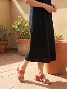 Women's Tropical Vacation Clogs PU Leather Layered Party - 紅色 - 查看 6