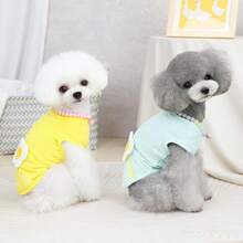 Dog Clothes Spring And Summer Thin Pet Clothing Cat Puppy Summer Clothing Pet Clothes Poached Egg Vest - Orange - View 5