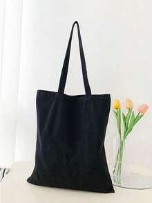 10个/套 时尚可重复使用帆布手提袋，手提包，单肩包，托特包，米色帆布包，可折叠可重复使用布艺手提袋，DIY彩绘帆布包，简约大号学生书包，化妆包，旅行必备，沙滩包，邮轮必备，健身包，情人节礼物（女士），学校帆布包 - 彩色 - 查看 15