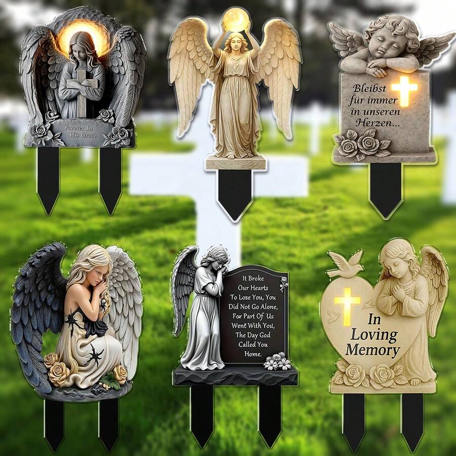 Eternal Commemorative Personalized Acrylic Cemetery Plaque - Salute To Beloved, Long Term Outdoor Preservation, Multiple Styles Of Cemetery Commemorative Stakes To Choose From, Classic Acrylic Outdoor Commemorative Plaque With Strong Durability - A - View 1