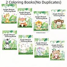 Libro para colorear definitivo de animales de la jungla - Con escenas creativas de un león rugiendo, monos jugando y cascadas, perfecto para recuerdos de fiesta, proyectos de arte escolar y actividades familiares de manualidades. Cuaderno de bocetos de alta calidad adecuado para artistas jóvenes y entusiastas de la naturaleza. - Multicolor - Ver 11