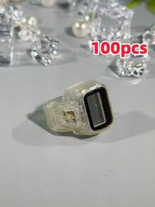 1 قطعة عداد خاتم شفاف لامع للعد الإلكتروني لخرز الصلاة في الشرق الأوسط والعالم العربي، عداد خاتم رقمي مريح للتخفيف من التوتر، مناسب لعد الصلاة والحياكة والأعمال والجولف وغيرها - متعدد الألوان - مشاهدة 23