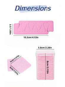 10/100/200个装粉色泡沫趾套 - 适用于美甲、修脚和美甲艺术，无异味指甲油配件，舒适的泡沫指套，返校礼物 - 粉色 - 查看 10