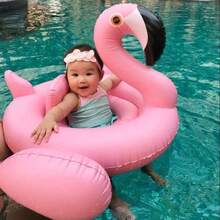 Phao bơi hình chim hồng hạc bơm hơi cho bé, phao bơi bơm hơi cho hồ bơi, đồ chơi bơi lội cho bé - Hồng - Xem 4