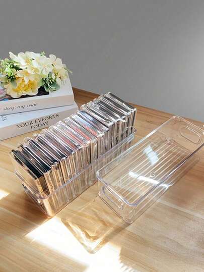 3pcs Eyelash Extension Storage Box, Desk Organizer Box, Multi-Functional Eyelash Display & Storage Box, Transparent Visible Eyelash Storage Box, Jewelry Box, Makeup Brush Holder, Perfume Storage Box, Cosmetic Bag, Great Gift For Women, Christmas Gift,Room Decor