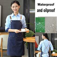 1pc Unisex Waterproof Apron With Pockets, Multi-Layer Canvas Material, Adjustable Design, Ideal For Chefs, Baristas And Servers - Multicolor - View 19