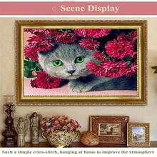 LaoJieYuan 2026 New Style Cross Stitch Cute Cat DIY Embroidery Kit Printed Needlework Handicraft DIY Full Decorative Painting Craft Wall Art Home Decor Gift Cross Stitch Diy Kit Crafts Embroidered Embroidery Kit Cross Stitch Kits Crochet Kit Punch Needle Kit Sewing Accessories Sewing Kit Embroidery Thread Craft Kit Stitch Stuff Sewing Patterns Crochet Craft Supplies Embroidery Kit Beginners Sewing Pattern - 需要自己繡-不含框架 - 查看 4