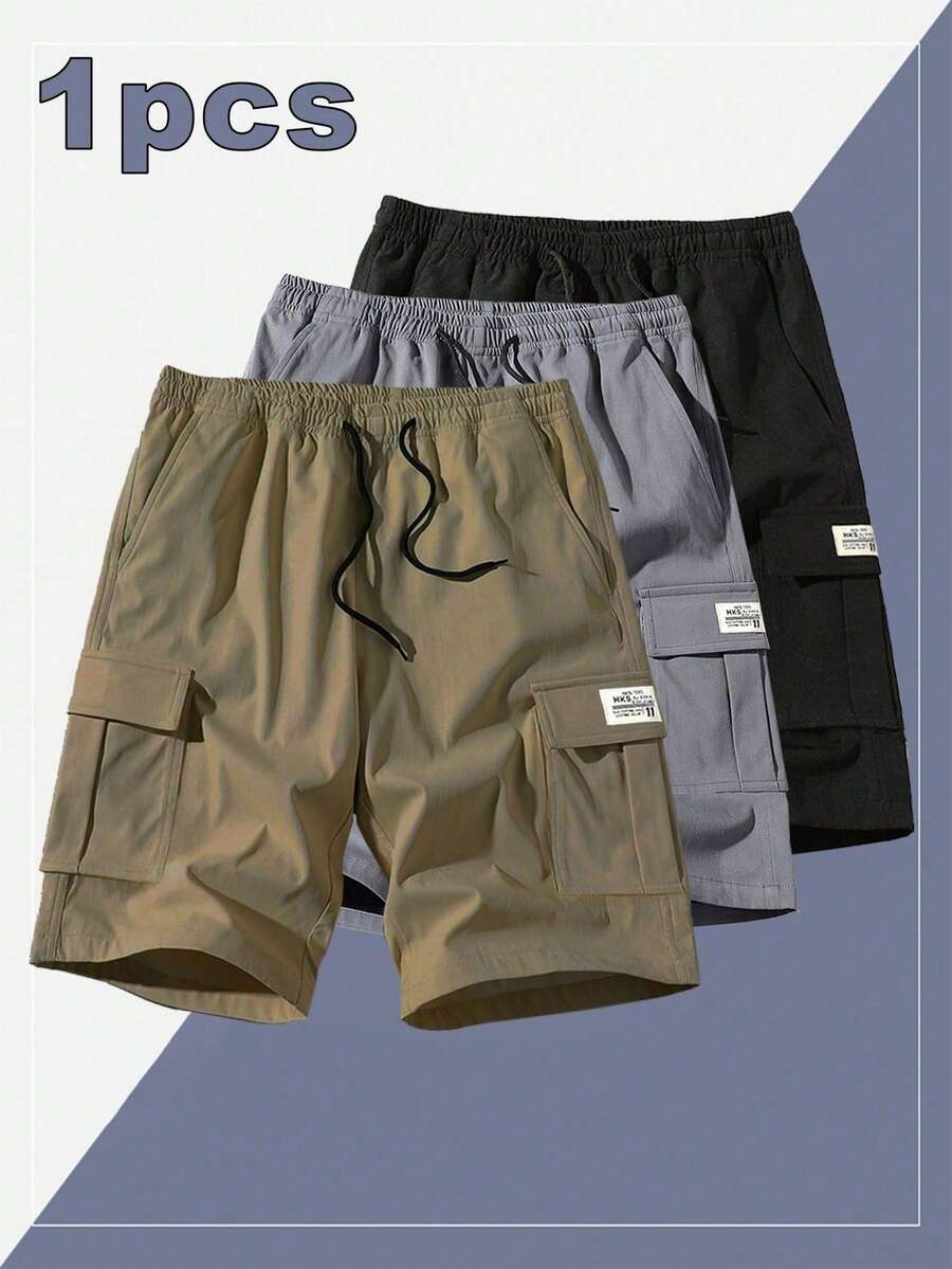 Men's Lightweight Cargo Shorts, Casual Breathable OutdoorBermuda Shorts For Summer Sports - Yellow - View 1