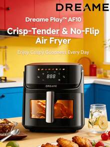 dreame 2800W High Power 7.6L Air Fryer | Elegant & Stylish Transparent Window Design | Dual-Source Circulating Hot Air & Steam Injection | 8 Preset Cooking Programs For Oil-Free Cooking | Smart LED Touch Control & +1 Minute Button | High-Quality Electric Air Fryer Suitable For Family Meals And Modern Home Cooking (Volunteer Day) - UK Plug(220-240V) - View 13