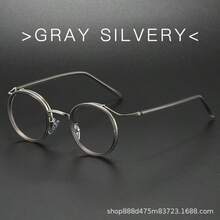 新款复古金属圆框时尚艺术老年眼镜，圆形镜框，附赠眼镜盒 - 彩色 - 查看 29