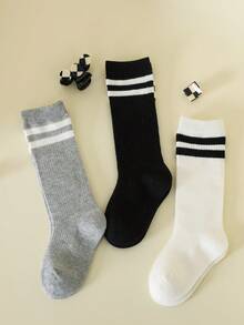 3 đôi tất lưới sọc trẻ em thích hợp đi học, dã ngoại mùa xuân thu - Nhiều màu - Xem 10