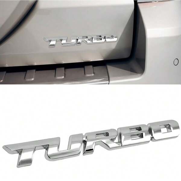 1pc Turbo Car Sticker, Suitable For Tailgate, Trunk, Hood Or Side Panel, Auto Decal