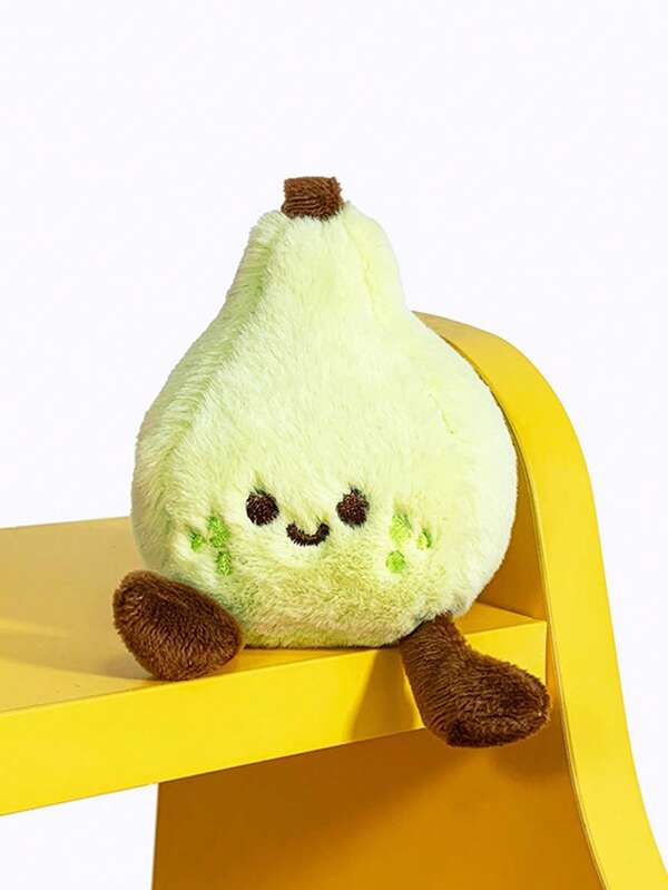 1pc Plush Pear Shaped Backpack Hanging Ornament, Cute Plush Keychain, Keyring, Soft Plush Keychain Accessory, Women Keychain, Small Gift, Birthday Gift, Couple Gift, Event Souvenir, Party Favor, Gift For Friends