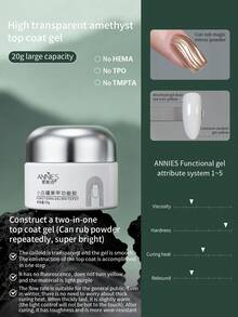 annies 20g Tanpa Menambahkan Gel Dasar Kalengan dan Gel Lapisan Atas Perekat Fungsional Bor Konstruksi Ekstensi Kutek Kuku Gel Kuku - MultiWarna - View 15
