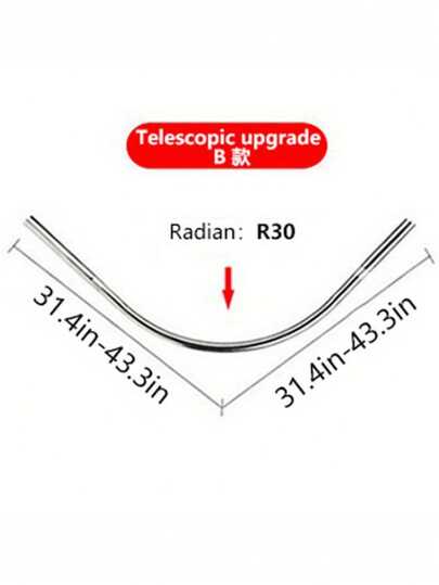 Barra de cortina de ducha en forma de L ajustable de acero inoxidable - Instalación de montaje en pared conveniente, estructura de metal para baño