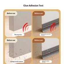 Thickened Windproof Door Sealing Strip - Upgraded Waterproof Adhesive Backing, Strong Adhesiveness, Durable PVC Material, Providing Sealing Performance. Features Sound Insulation, Blackout, Insect-Proof And Dust-Proof. Suitable For Glass Doors, Security Doors, Wooden Doors. - Upgraded Version (thickened and Reinforced) - View 5