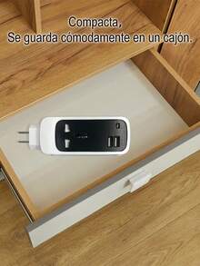 2 piezas Barra multicontacto con 1 enchufes, 2 puertos USB,Adecuado para el hogar, la oficina, los viajes, etc. - Multicolor (2 piezas) - Ver 3