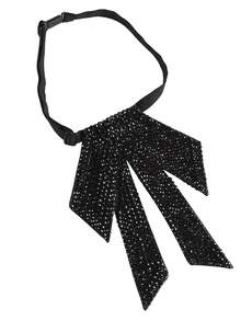 Corbata con cristales brillantes estilo Y2K, corbata de cristal anudada previamente para fiesta disco, concierto y estilo de ropa urbana - Multicolor - Ver 5