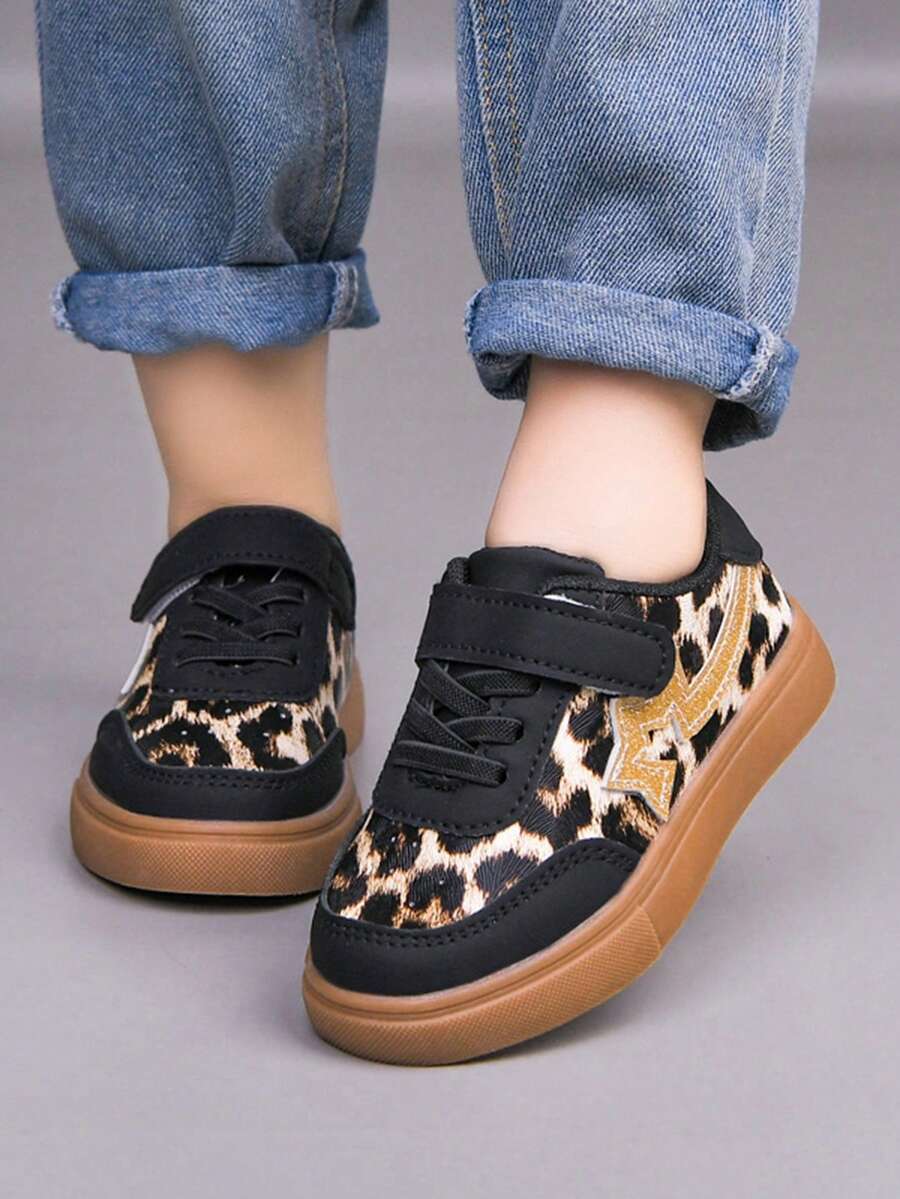 1双男女通用时尚休闲运动鞋，软底防滑幼儿学步鞋，多功能儿童帆布鞋，适合春、夏、秋、冬四季穿着 - 黑色 - 查看 1