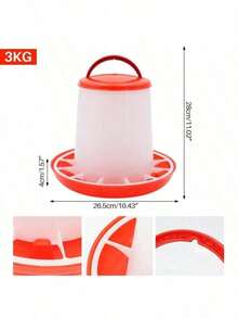 1/1.5/3/5/9公斤容量自动鸡饲料和饮水器，家禽喂食和饮水设备，适用于鸡、鸽子、鹌鹑、农场动物的饲料/水桶，无人值守喂食和饮水装置 - 餵食器 - 查看 7