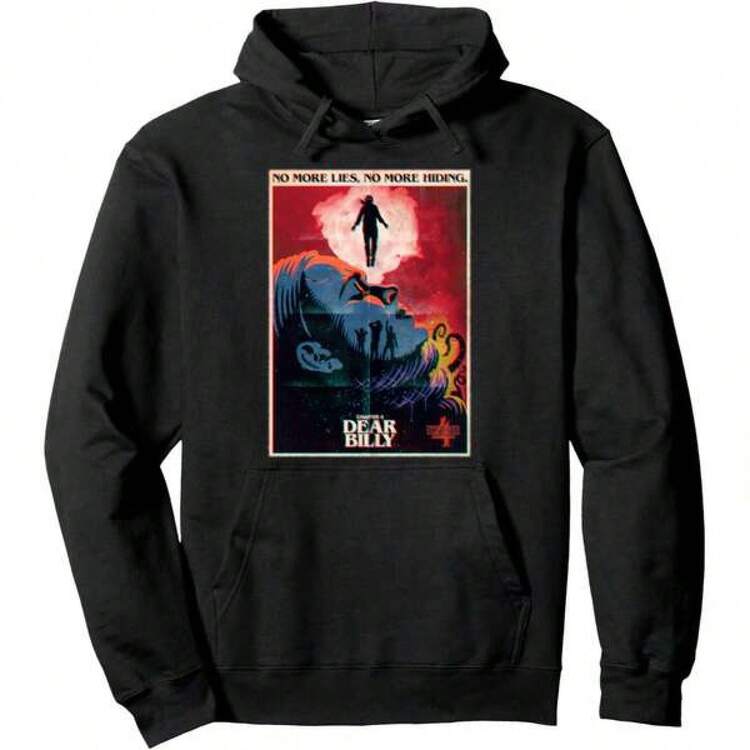Stranger ThingsA 4 Kapitel 4 Dear Billy Max Poster Tröja med huva - Svart - Visa 1
