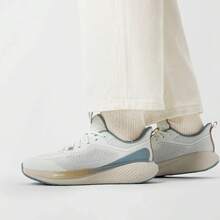 LI-NING SOFT GO 3 Men's Casual Sneakers, Reflective Soft Comfort Walking Shoes AGLW001 - Creamy Gray/Still Gray - View 1