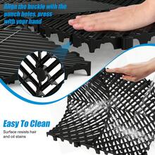 20 Pcs 15.7" X 15.7" Interlocking Drainage Floor Tile, Garage Floor Tiles PP Splicing Drainage Mat For Deck, Pool, Patio, Shower, Kitchen, Balcony - A - View 4