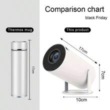 GAWFOLK HY300PRO Android 11 Projector, 260 Lumens Brightness, WiFi 6, Bluetooth 5.0, Allwinner H713 Chip, 1280*720P 4K 3D Support, Portable Outdoor Use, Suitable For Living Rooms, Bedrooms, Camping, And More. Supports Wireless Screen Mirroring And Android System. HD 1080P, Perfect For Watching TV Shows In The Bedroom Or Camping. Includes A Free Remote Control. Includes A Projector Screen. - 日規A型插(100V) - 查看 12