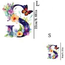 1pc/2pcs/3pcs Letter S Flower Heat Patch, Durable Long-Lasting Heat Transfer Sticker For DIY T-Shirt, Sweatshirt, Jeans, Hoodie, Backpack, Jacket, Handbag, Pillow - L - View 4
