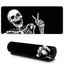 1 Peça Mouse Pad de Jogo com Gráfico de Caveira Legal, Mouse Mat Antiderrapante Adequado para Uso Doméstico e Escritório, Mouse Pad de Jogo Grande com Bordas Costuradas Duráveis, Tapete de Teclado Estendido para Jogos, Casa e Escritório - C - Visão 15