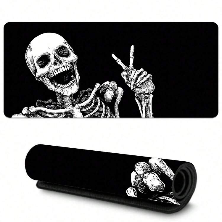 1 tấm lót chuột chơi game hình đầu lâu cá tính, chống trượt, phù hợp cho gia đình và văn phòng, tấm lót chuột chơi game cỡ lớn với các cạnh được khâu chắc chắn, tấm lót bàn phím mở rộng cho chơi game, gia đình và văn phòng. - C - Xem 14