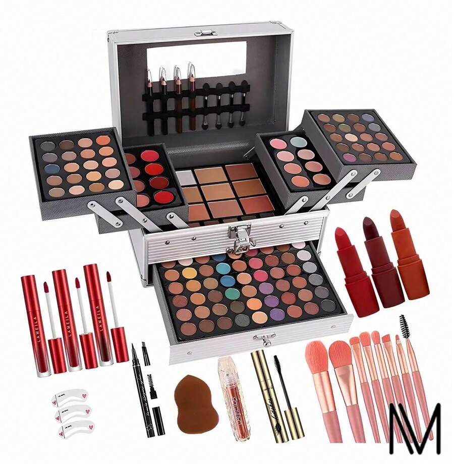 Makeup Kit Eyeshadow Palette Professional High Quality - Black - View 1