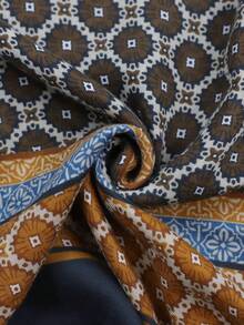 1条女士时尚几何图案波西米亚风轻盈流苏围巾，适合约会、日常、派对、旅行、海滩、郊游等场合。 - 彩色 - 查看 8