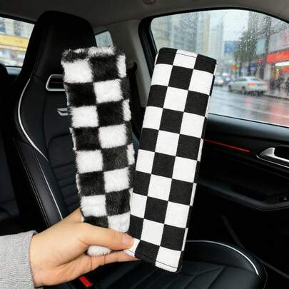 2pcs/1pc Car Seat Belt Shoulder Protection Cover Car Seat Belt Protection Cover Anti Wear And Anti Pinch Neck Seat Belt Cover Four Season Universal Shoulder Protection Cover Plush Decorative Products