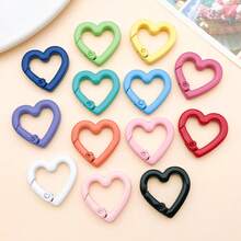 2pcs 21x22mm Mixed Heart Shaped Metal Findings DIY Bracelet Necklace Earring Components For Crafts Jewelry Making Supplies - Multicolor - View 7