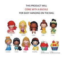 Disney 1 móc khóa hình công chúa ngẫu nhiên (Ariel, Belle, Bạch Tuyết, Rapunzel), bộ sưu tập quà tặng bất ngờ, khám phá các kiểu công chúa khác nhau, phụ kiện cho Ngày Valentine, Năm mới, Sinh nhật. - Hồng - Xem 4