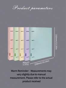 1 cặp đựng tài liệu Morandi Colors A4, loại có vòng chữ D và 4 lỗ, thích hợp cho năm học mới, đồ dùng học tập. - Nhiều màu - Xem 4