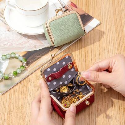 迷你小钱包，可收纳零钱和首饰，适合存放戒指、耳环和零钱，女士钱包，迷你钱包，小钱包，零钱包