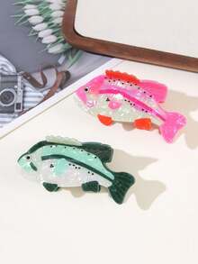 1 件可爱独特的卡通小鱼发夹，女士适用。可爱动物燕子发箍，适合半扎发造型。 - 彩色 - 查看 4