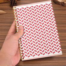 1pc Shemag A5 Rectangle Pattern Office Spiral Notebook Red/White - A - View 6