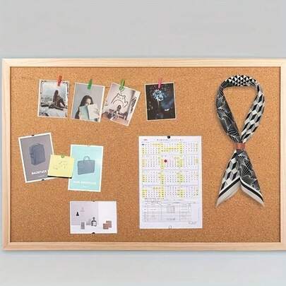 1 pieza Tablero de anuncios montado en la pared, tablero de exhibición de información, pared de fotos, tablero de exhibición de cultura corporativa, tablero de planificación, decoración de pared. Incluye clavos, anillos de suspensión y cuerdas. Adecuado para oficina, hogar, cocina, escuela y entornos de dormitorio.