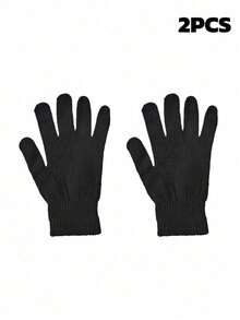 Windproof, Waterproof, Thermal Lined Warm Motorcycle Winter Riding Gloves, Touchscreen Enabled For Delivery Riders Autumn/Winter Windproof, Waterproof, Thermal Lined Touchscreen Gloves For Cycling, Skiing, Fishing Bohemian Street Party Solid Color Warm Knit Beanie Winter New Pineapple Pattern Touchscreen Thick Knit Warm Gloves Knit Beanie, Winter Warm Knit Hat Solid Color Fingerless Knit Gloves Brimless Beanie - Grey - View 14