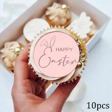 5pcs/10pcs/20pcs Easter Cupcake Decorations, Easter Eggs Rabbits Decor For Holiday Party Birthday Cake Decorating Supplies - Multicolor - View 12