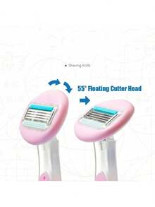 Women's Portable 4-Layer Razor - With Storage Box And Moisturizing Soap Blades - Multicolor - View 3