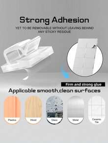 20/1pc Transparent Adhesive Cable Clips - Reusable Self-Adhesive Cable Organizer Clips, Cable Ties And Wire Clips With Strong Sticky Backing. Made Of Plastic, These Clips Can Be Used To Secure Decorative Lights, Wall Cables, Etc. Easy To Remove, Suitable For Home, Office, TV And Ceiling Light Cable Management - Multicolor - View 4