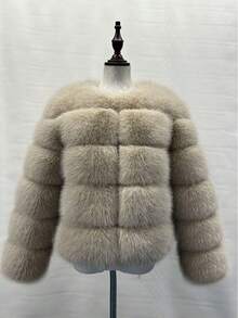Women Sports Winter Coats - Apricot - View 1