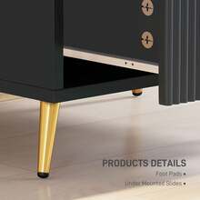 Bedside Table, Bedside Cabinet With 2 Drawers, Side End Table With Metal Legs For Bedroom Living Room - White - View 8