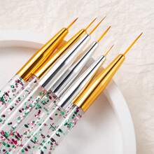 3Pcs/Set Nail Brush Nail Art Liner Brush Acrylic UV Gel Drawing Brush Line Grid Painting Pen Manicure Tools Nail Art Tool Set - Multicolor - View 8